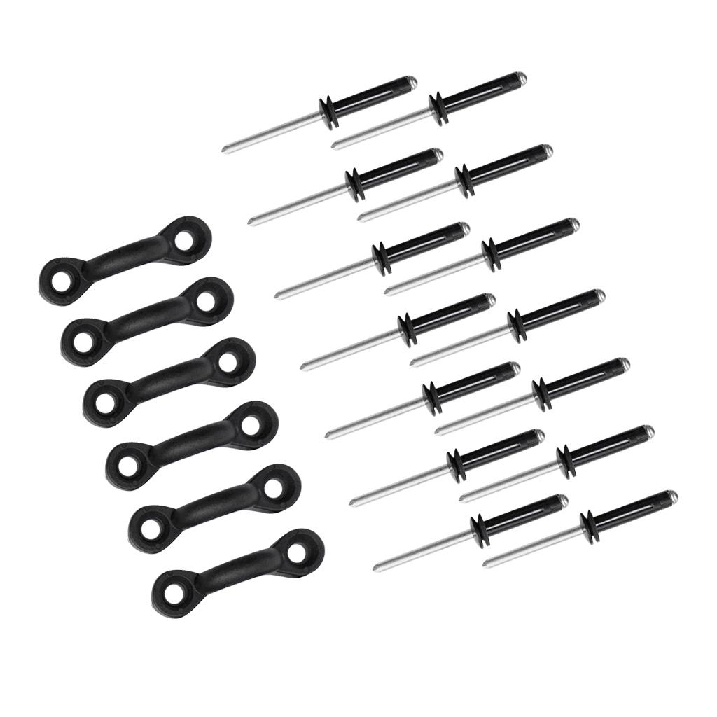 6 Miếng C Khóa Miếng Lót Mắt + 12 Miếng Trị-Gấp Gọn Đinh Tán chèo Thuyền Kayak Phụ K