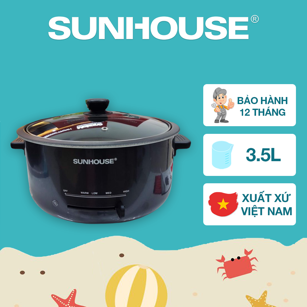 Nồi lẩu điện 3.5L SUNHOUSE SHD4523 - Hàng chính hãng