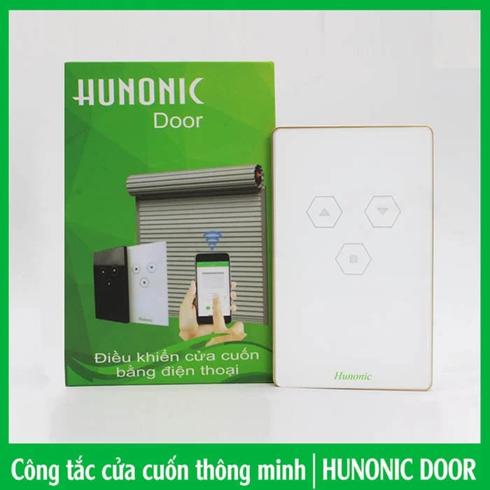 Công Tắc Cửa Cuốn Thông Minh WiFi Hunonic Datic, App Tiếng Việt, Điều Khiển Từ Xa Qua Điện Thoại- DATIC-SDOOR