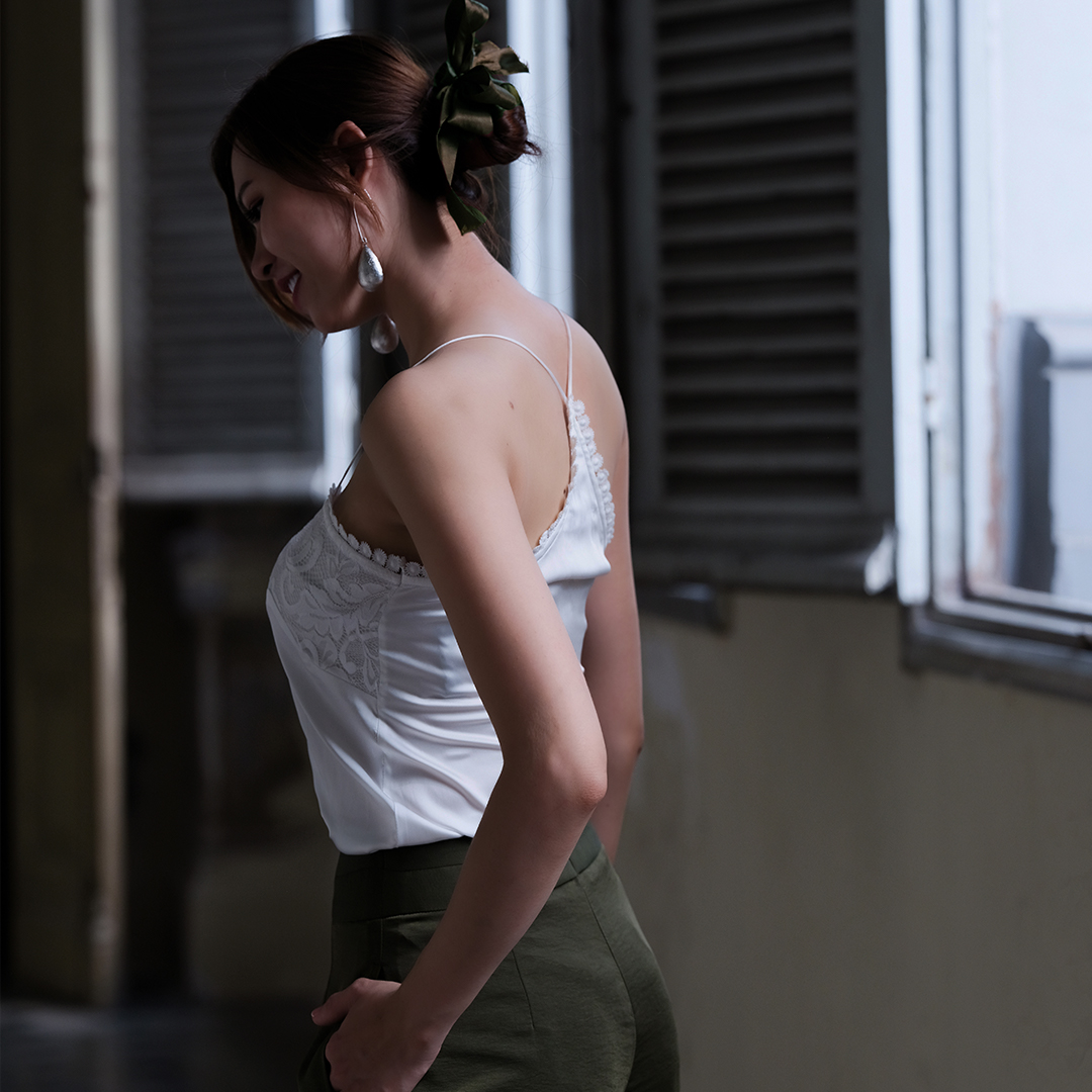 Áo Hai Dây Áo Nữ Trẻ Trung Thời trang thiết kế Hity TOP131 Phối Ren