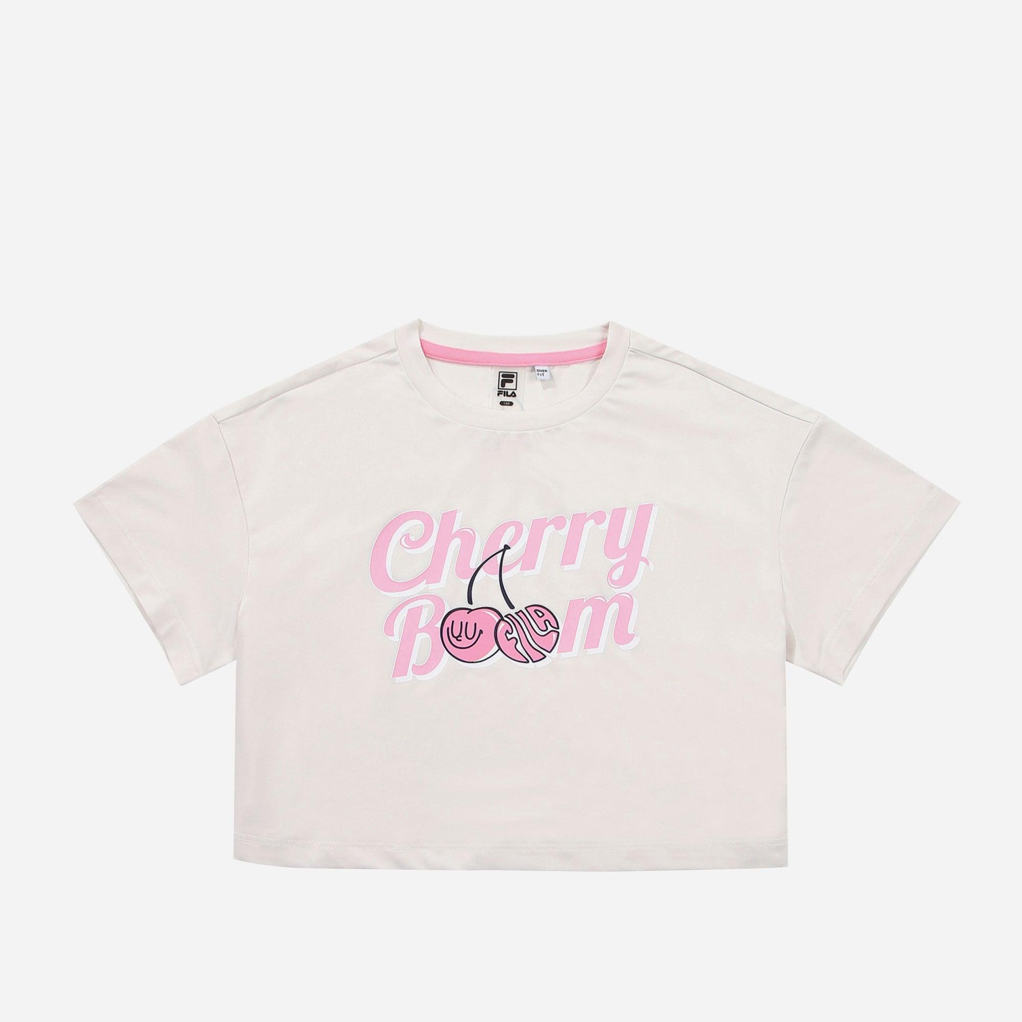 Bộ đồ thời trang bé gái Fila Loose Fit Summer Sweet Wave Cherry - FK2FSF2W05F-CRM