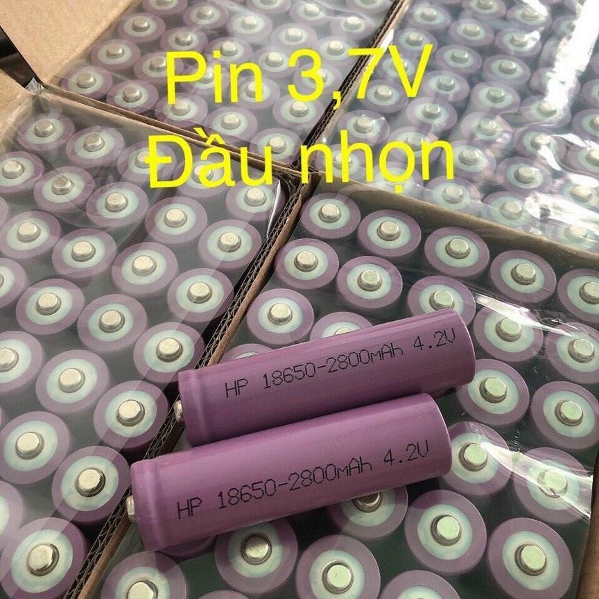 PIN SẠC LITHIUM ION 18650 4.2V 2800mAh đầu nhọn