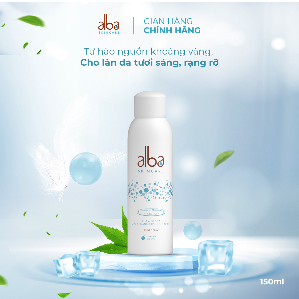 Xịt khoáng Alba Skin Care chống lão hóa dưỡng ẩm dành cho da khô 150ml