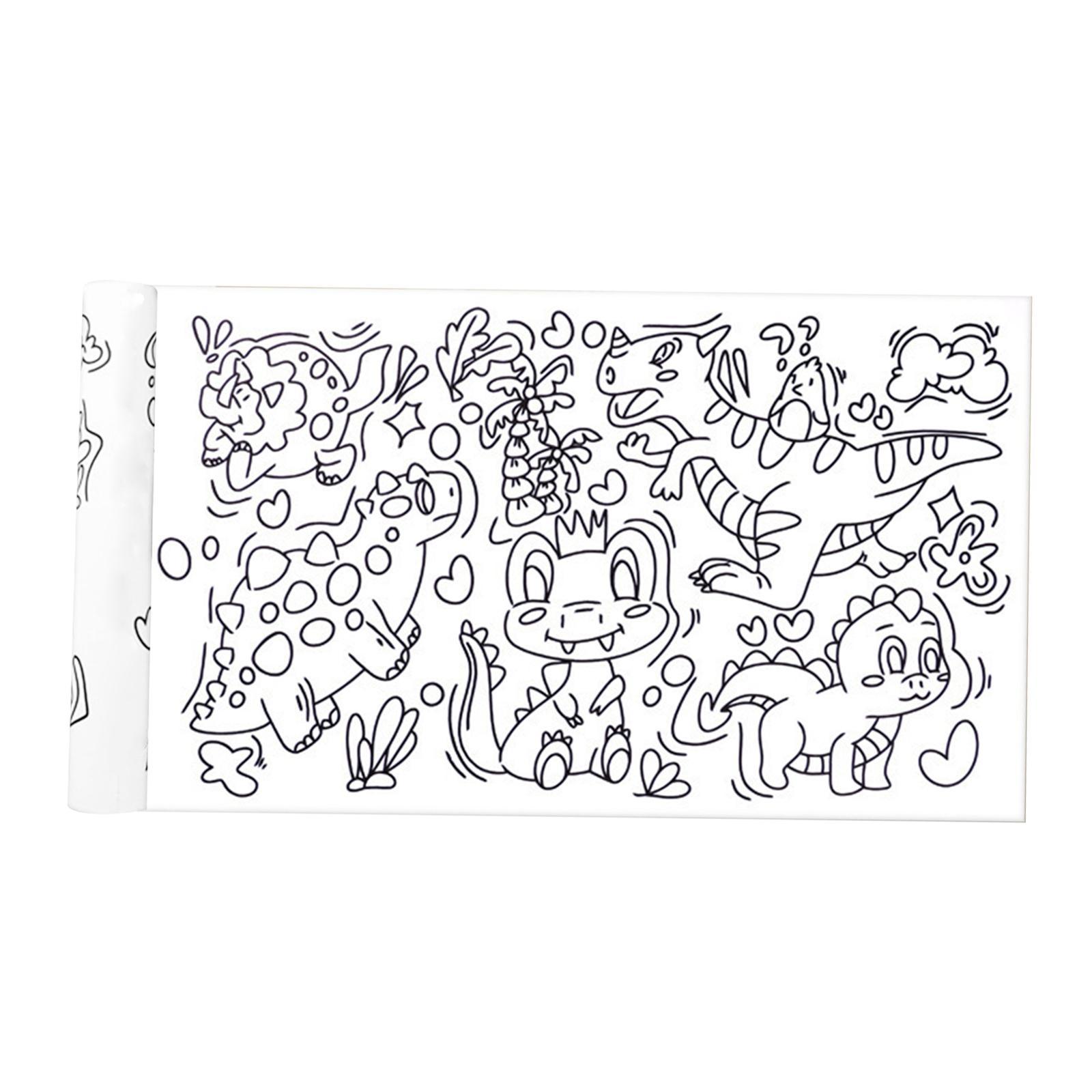 Children Coloring Roll Kid Graffiti Scroll Colorable Drawing Paper