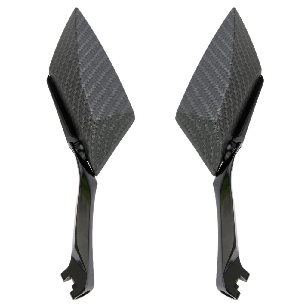 Carbon Side Rear View Mirrors For Motorcycle Honda Yamaha Suzuki 10mm 8mm