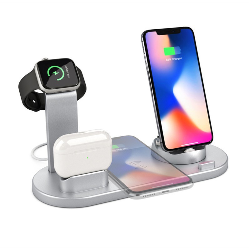 Sạc không dây cho nhiều thiết bị đồng hồ thông minh, điện thoại, dành cho Airpod với nhiều loại đầu sạc khác nhau