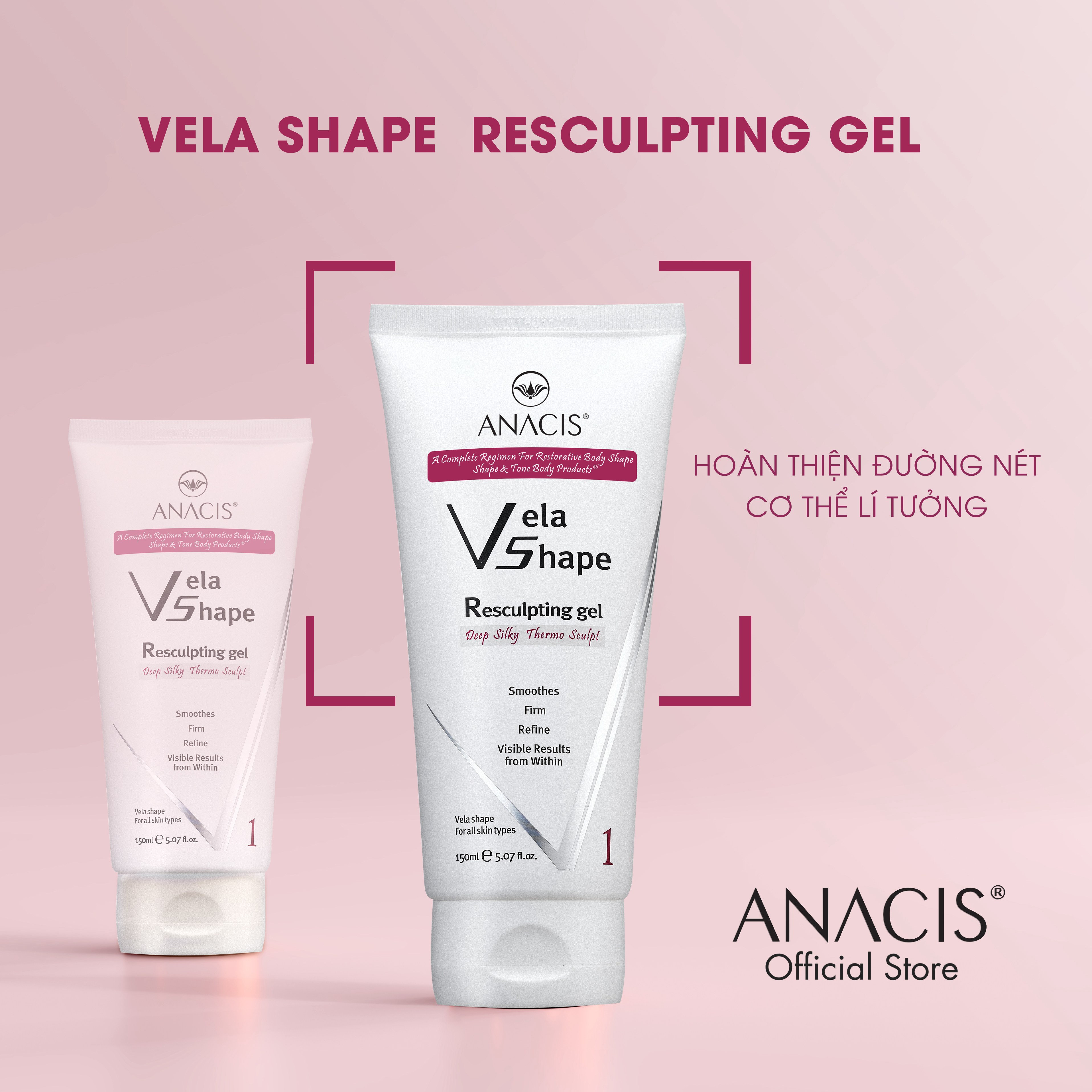 Gel nóng săn chắc cơ thể Vela Shape Resculpting Gel thương hiệu Anacis 150ml