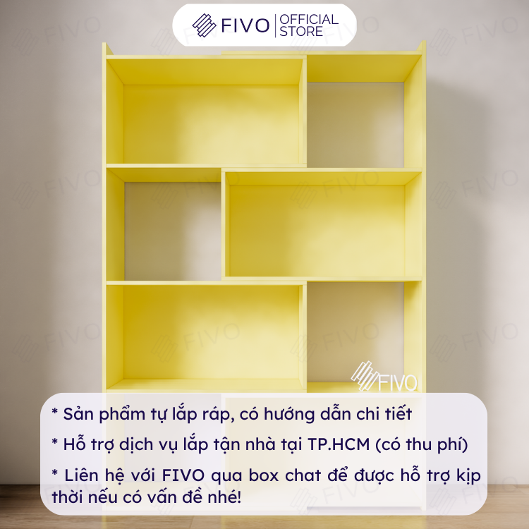 Kệ Sách Đa Năng Cho Bé FIVO FB71 Ngang 110cm Màu Vàng, An Toàn, Đa Dụng Với Tính Năng Đóng Mở Tiện Lợi, Dễ Dàng Lắp Ráp