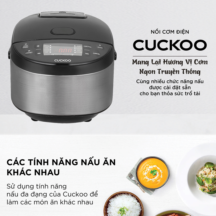 Nồi cơm điện tử Cuckoo 1.08L lít CR-0680F - Hàng chính hãng