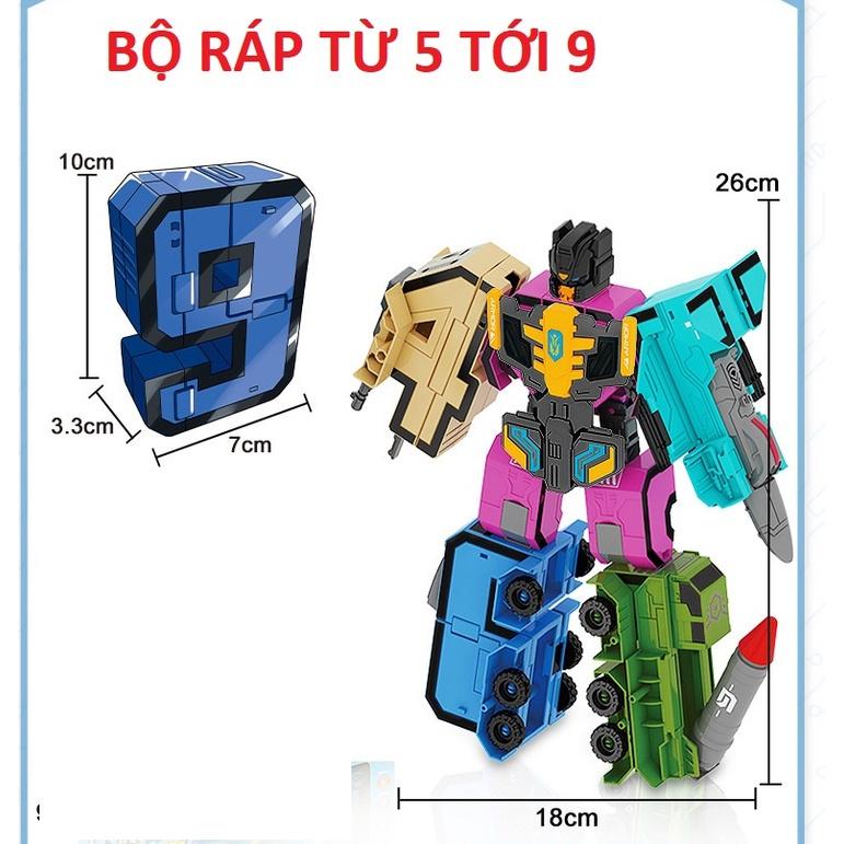 Bộ Số Biến Hình Lắp Ráp Ô Tô Thành Robot Siêu Đỉnh Cao Từ 0-4 và 5-9(CÓ BÁN LẺ)