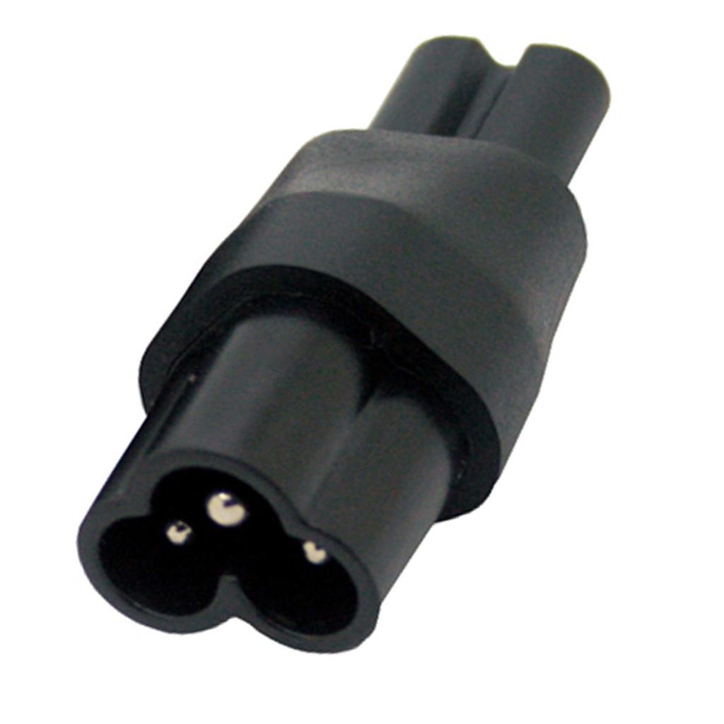 IEC 320 C6 To C7 AC Adapter IEC 3 Pole Male To 2 Pole Figure