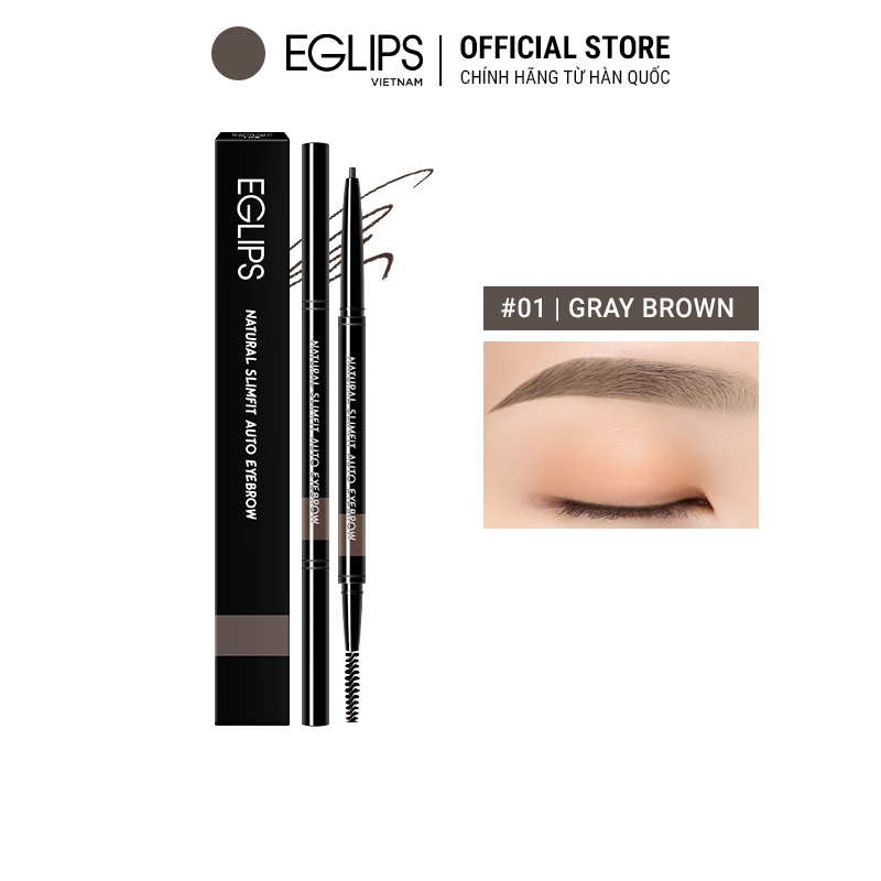 Chì Kẻ mày Eglips Natural Slimfit Auto Eyebrow 2 đầu (đầu nhỏ) 0.08g