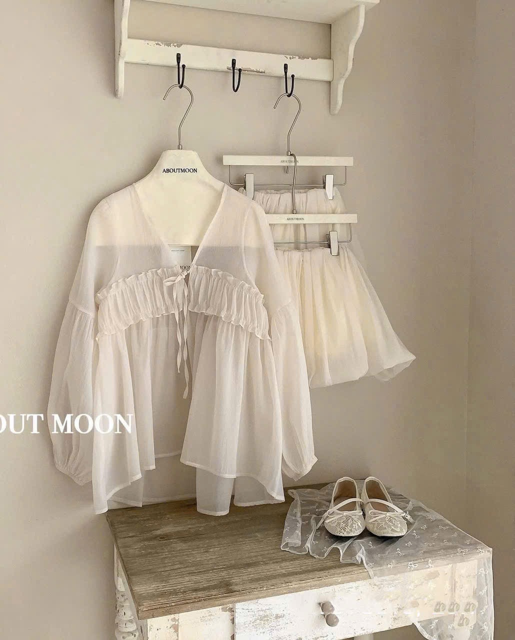 Set váy tơ tay bồng tiểu thư sang chảnh