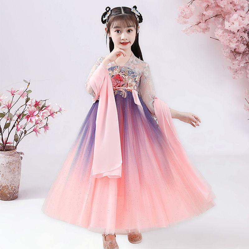 CHENGRUI Cô gái Hán phục nữ nhi cổ trang váy nàng tiên váy váy công chúa váy Trung Quốc phong cách siêu tiên mùa hè váy mùa hè