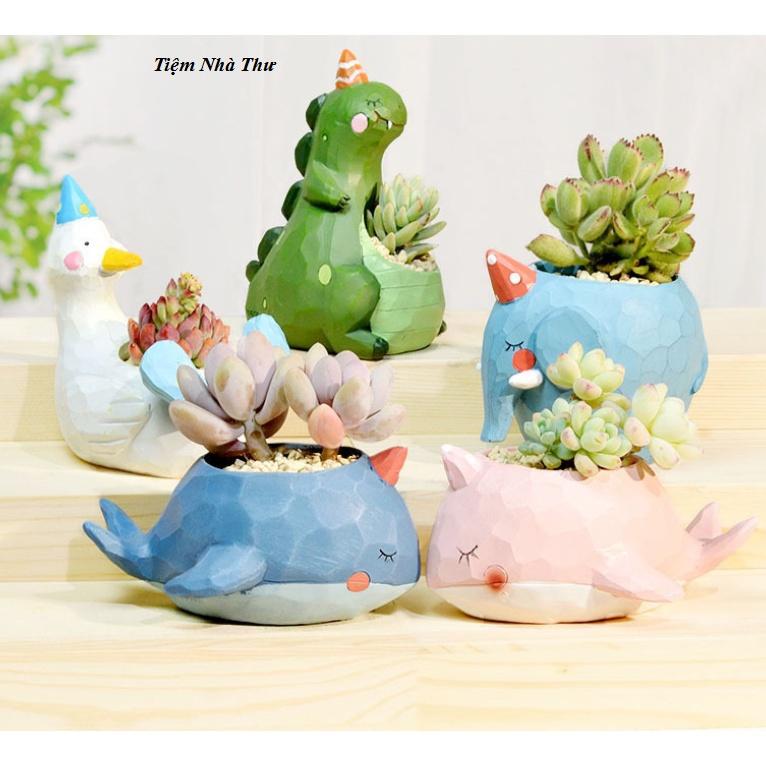 Chậu trồng cây hình thú dễ thuơng , trồng sen đá và các loại cây nhỏ đáng yêu