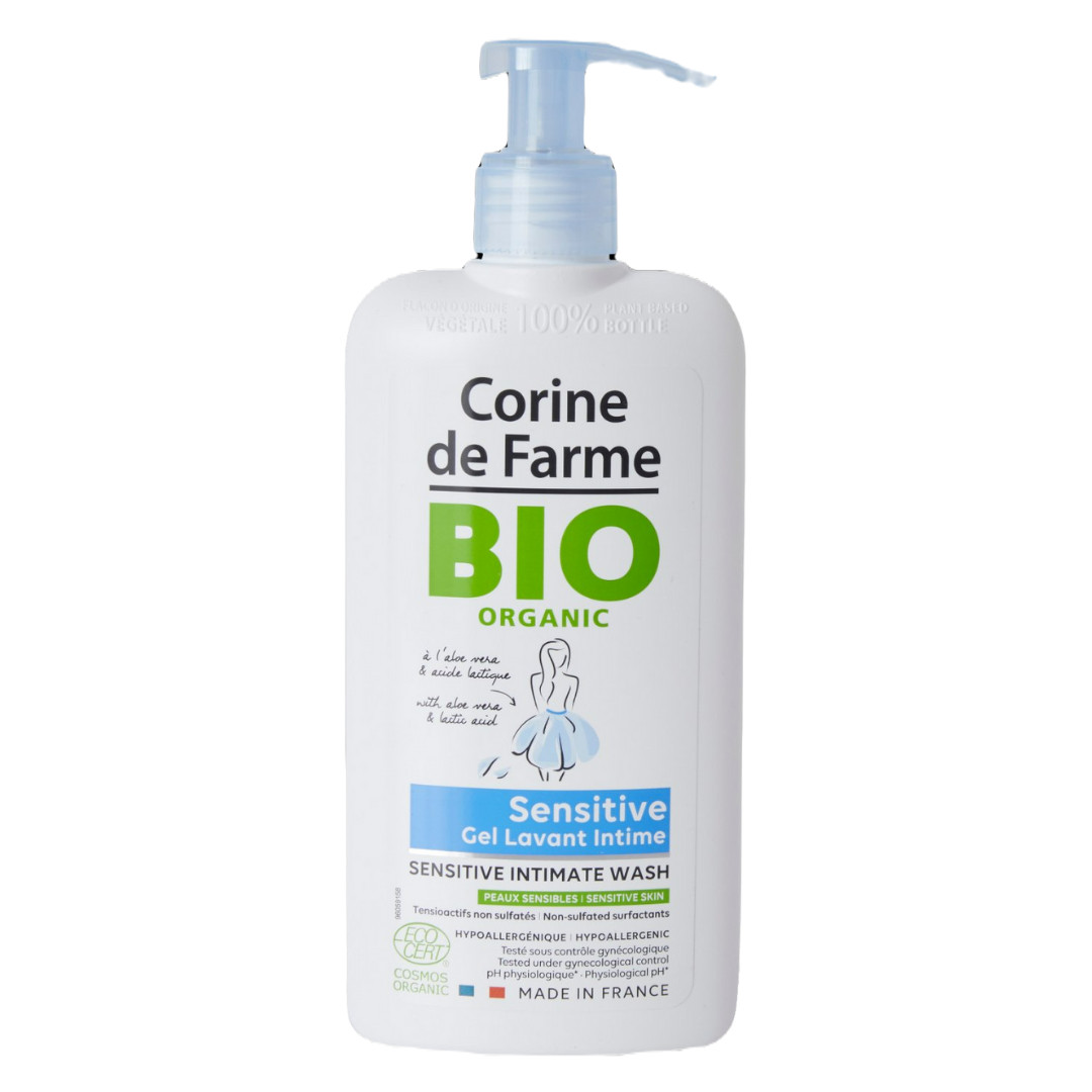 Dung Dịch Vệ sinh phụ nữ Corine de Farme ORGANIC SENSITIVE INTIMATE WASH 250ml