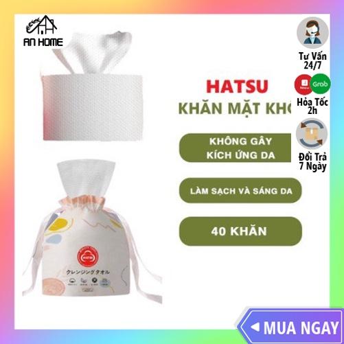 Khăn Mặt Cotton Đa Năng Hatsu Thế Hệ Mới,Khăn Lau Mặt Khô Hatsu Đa Năng Dùng 1 Lần Túi Rút Tiện Lợii