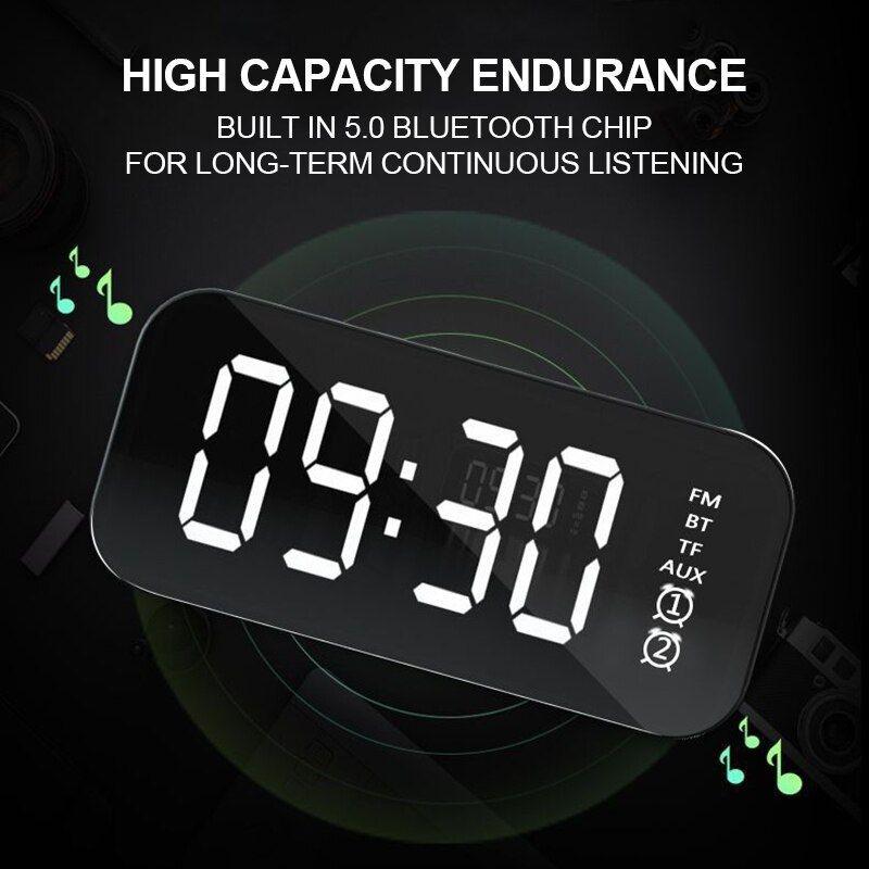 Loa Bluetooth, đồng hồ báo thức mặt gương