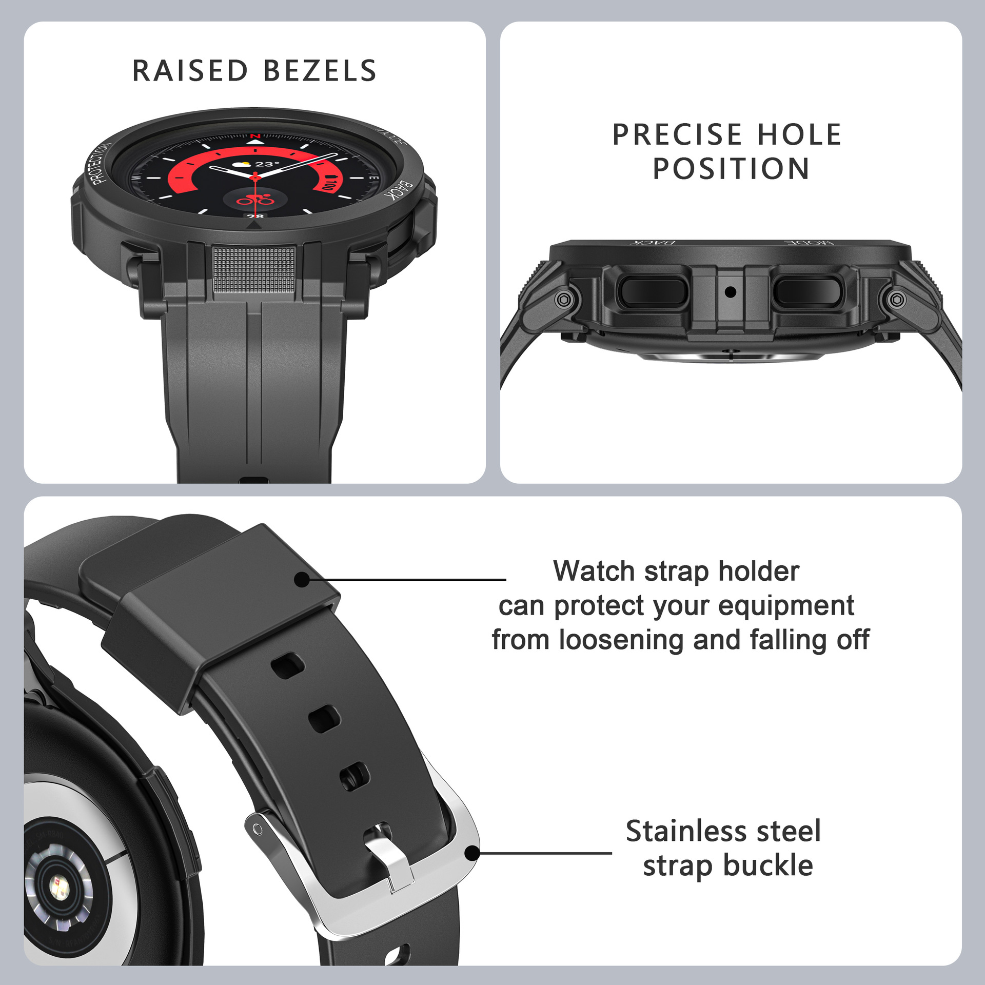 Ốp Case bảo vệ tích hợp dây đeo cho Samsung Galaxy Watch 5 40mm / 44mm &amp; Galaxy Watch 5 Pro 45mm