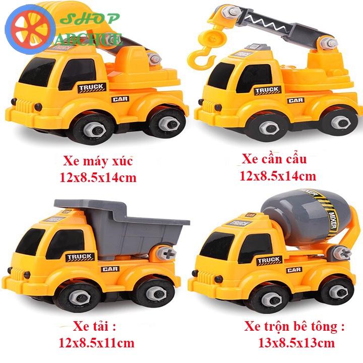 Đồ chơi cho bé ô tô lắp ráp tặng dụng cụ tháo lắp