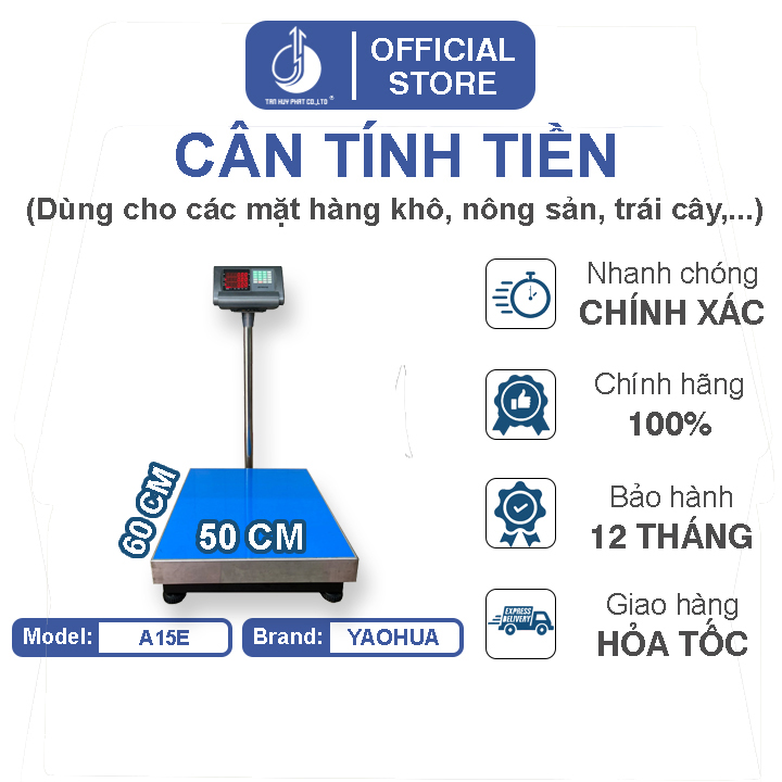 Cân Điện Tử Tính Tiền A15E-50X60CM