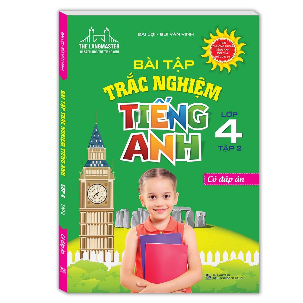 Sách - Combo 2c Bài tập trắc nghiệm tiếng Anh lớp 4