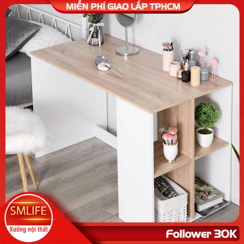 Bàn làm việc, bàn học gỗ hiện đại SMLIFE Debitto | Gỗ MDF dày 17mm chống ẩm | D120xR60xC75cm