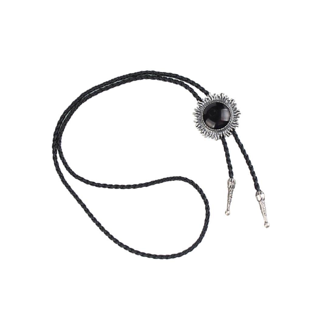 Vintage Western Cowboy Bolo Tie Antique Pendant Necklace