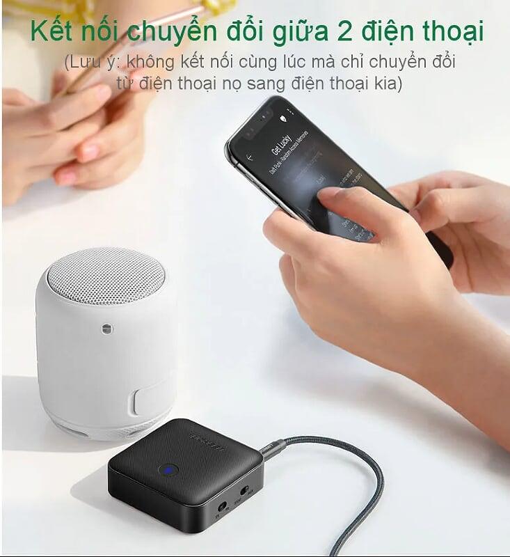 Ugreen UG70158CM144TK v5.0 bộ nhận và phát bluetooth transmitter - receiver hỗ trợ spdif optical + 3.5mm và aptx - HÀNG CHÍNH HÃNG