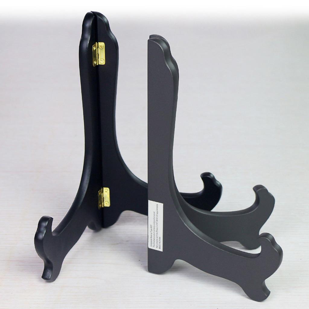 2 x Durable Wooden Picture Frame Holder Plate Display Holder 8 Inch &amp; 4 Inch