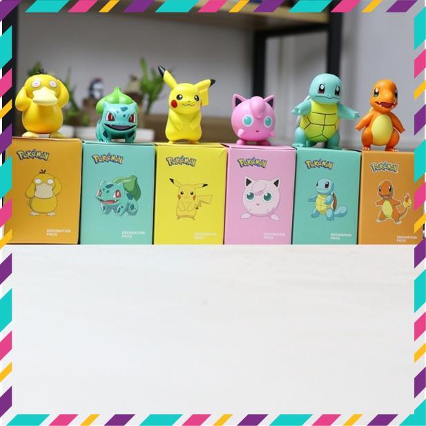 Mô Hình Pikachu, Phim Hoạt Hình Pokemon, Thích Hợp Trang Trí, Decor, Bộ Sưu Tập, Làm Quà Tặng - Full Box