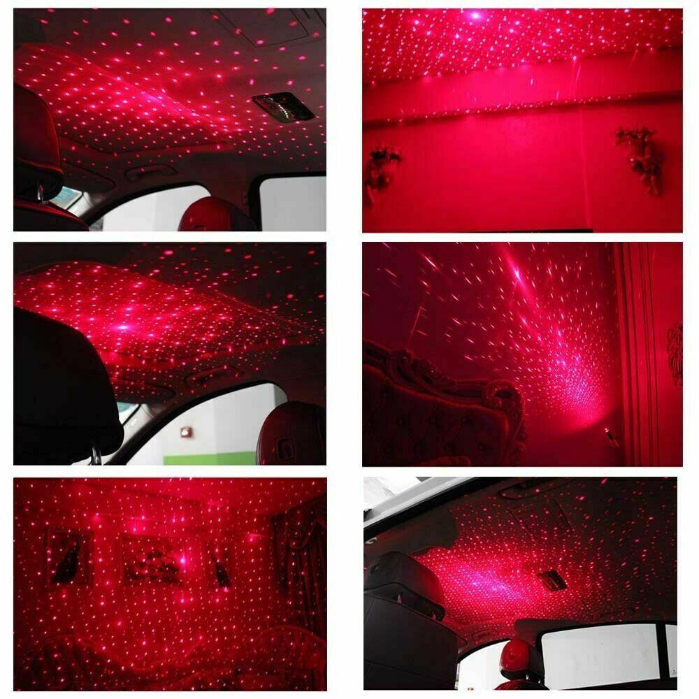 Đèn led chiếu laser trang trí phòng, trần xe hơi ô tô trần nhà cắm usb tiện lợi tạo bầu trời sao đèn lazer đỏ chấm bi