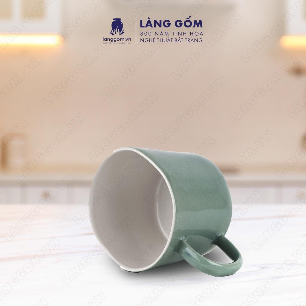 Cốc tách, ly uống nước kiểu giả nặn bóng chất liệu gốm sứ Bát Tràng cao cấp - Làng Gốm Bát Tràng