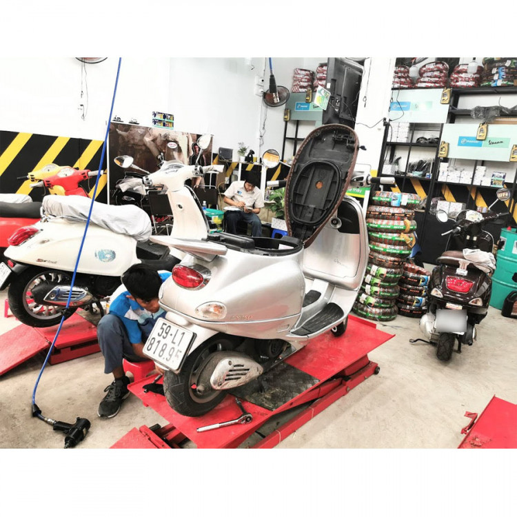 Chuyen sua chua bao duong Xe Vespa chuyen nghiep uy tin gia re