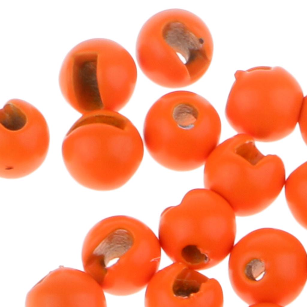 75pcs Tungsten Slotted Fly Tying Beads Nymph Head Eyes Round Ball Beads 2.8mm