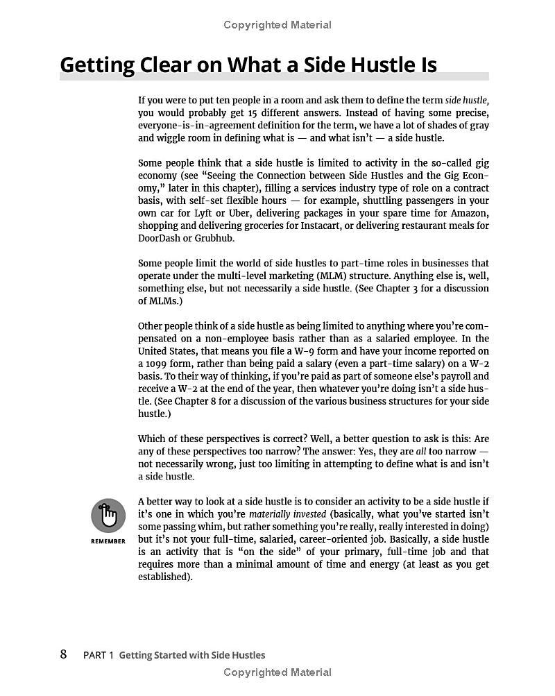 Sách ngoại văn: Side Hustles For Dummies