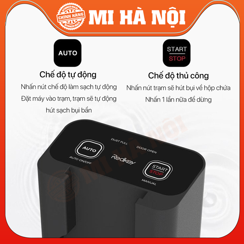 Máy hút bụi cầm tay Xiaomi Redkey P7 Plus – Lực hút khủng – Trạm sạc đổ rác tự động - Hàng chính hãng