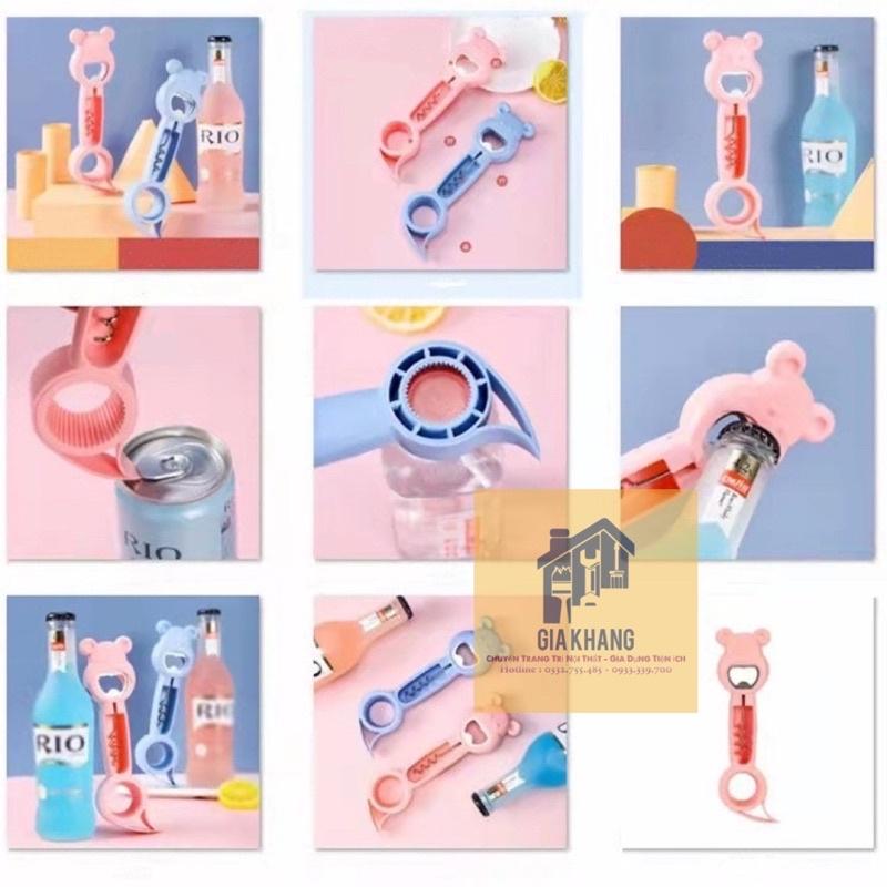 Dụng Cụ Mở Nắp Chai Bia, Lon Nước Ngọt Đa Năng 5 Trong 1 Cho Nhà Bếp Tiện Dụng