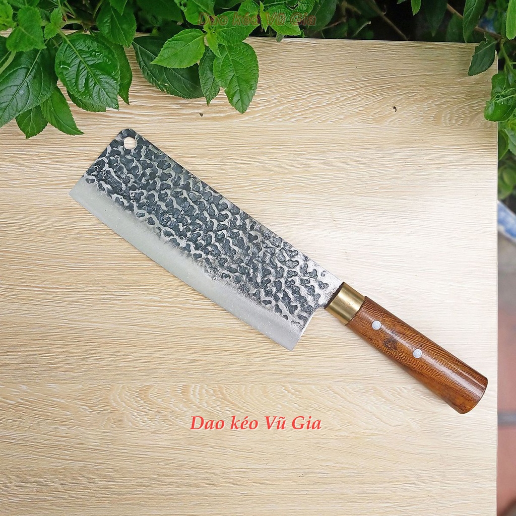 Bộ dao 4 món thép nhíp ô tô cán mun khâu đồng