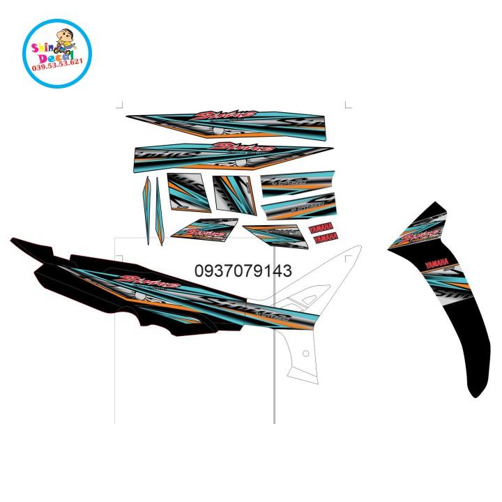 Tem rời sirius đen xanh