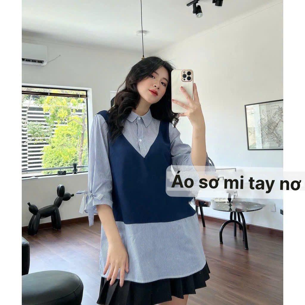 Áo Sơ Mi Bầu Công Sở - Ao sơ mi công sở cho mẹ bầu và sau sinh  (HÀNG THIẾT KẾ) Đủ Size 45-75kg