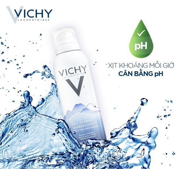 Nước Xịt Khoáng Dưỡng Da VICHY Mineralizing Thermal Water (50ml) - TẶNG MÓC KHÓA