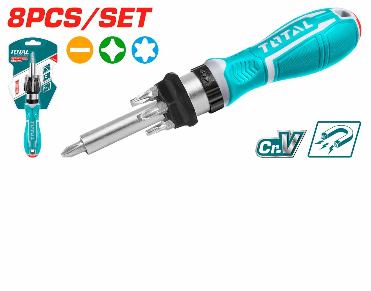 BỘ 8 TUA VÍT TOTAL TACSD30086 - HÀNG CHÍNH HÃNG