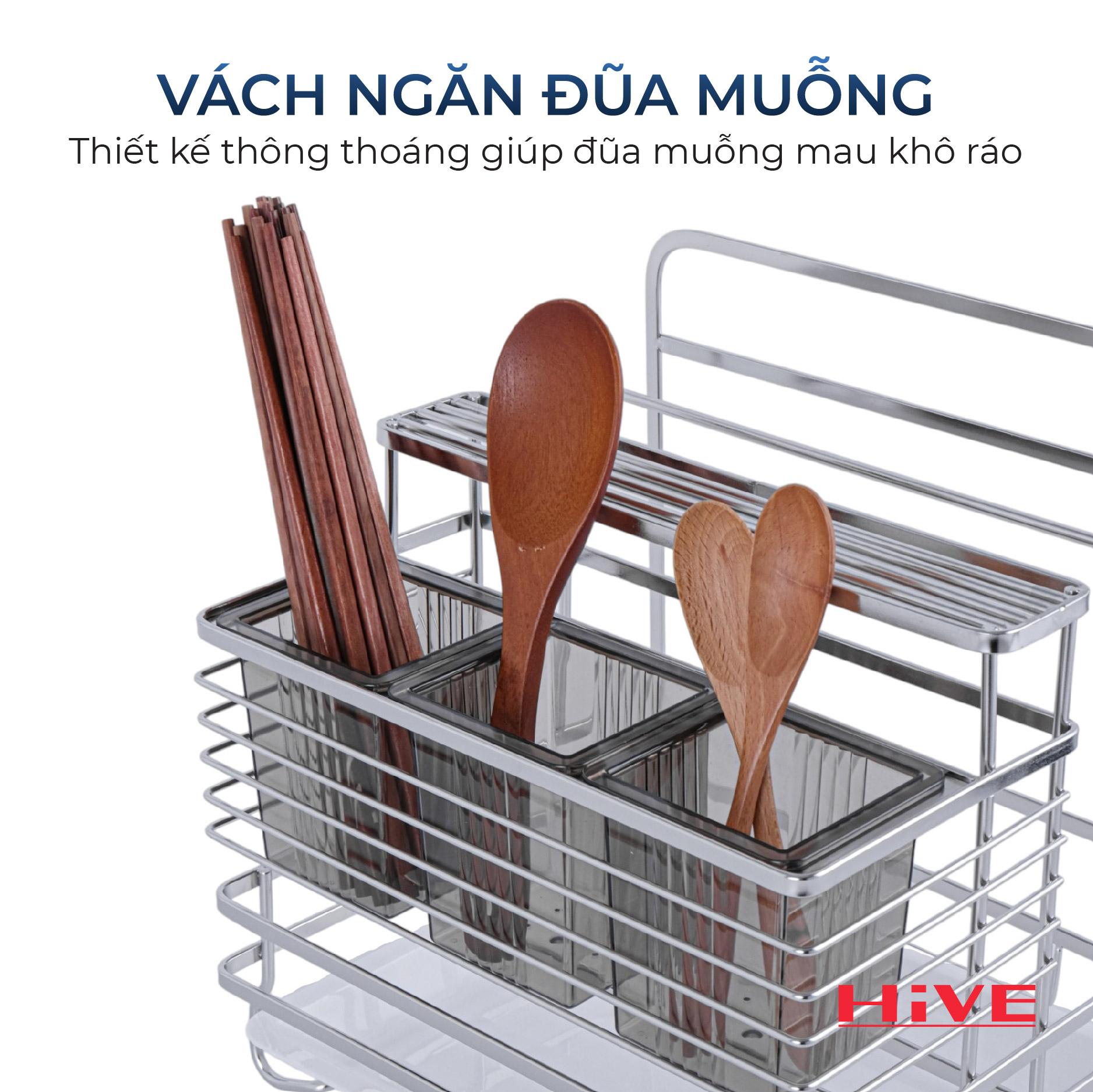 Kệ Đựng Đũa Muỗng Dao Thớt Đa Năng HiVE 2 (NEW COLLECTION)