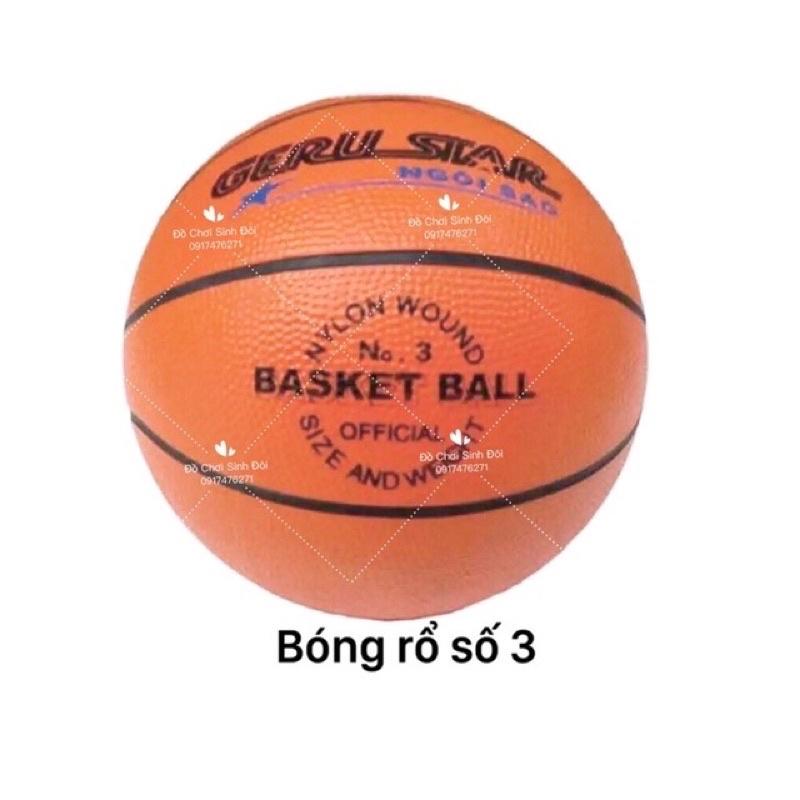 Banh bóng rổ số 3 - tặng kim bơm và lưới banh