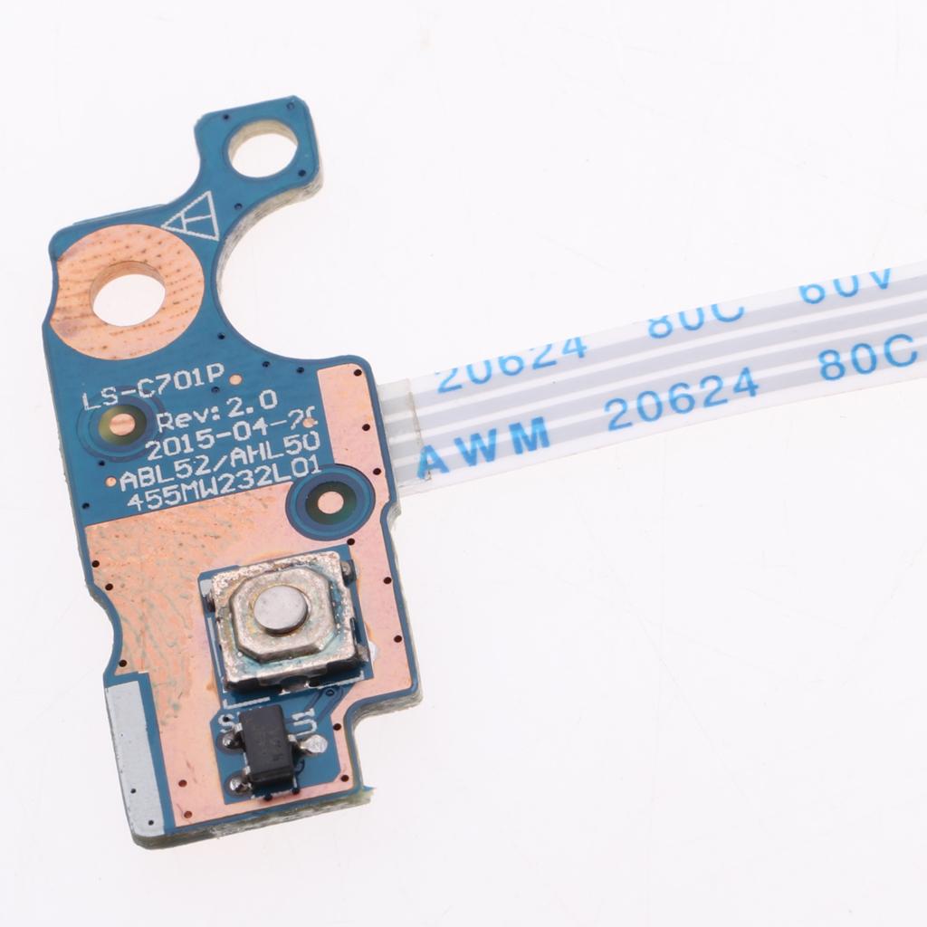 Power Button Board with Flex Cable LS-C701P for 15-AC 15-AF 15-A Repair
