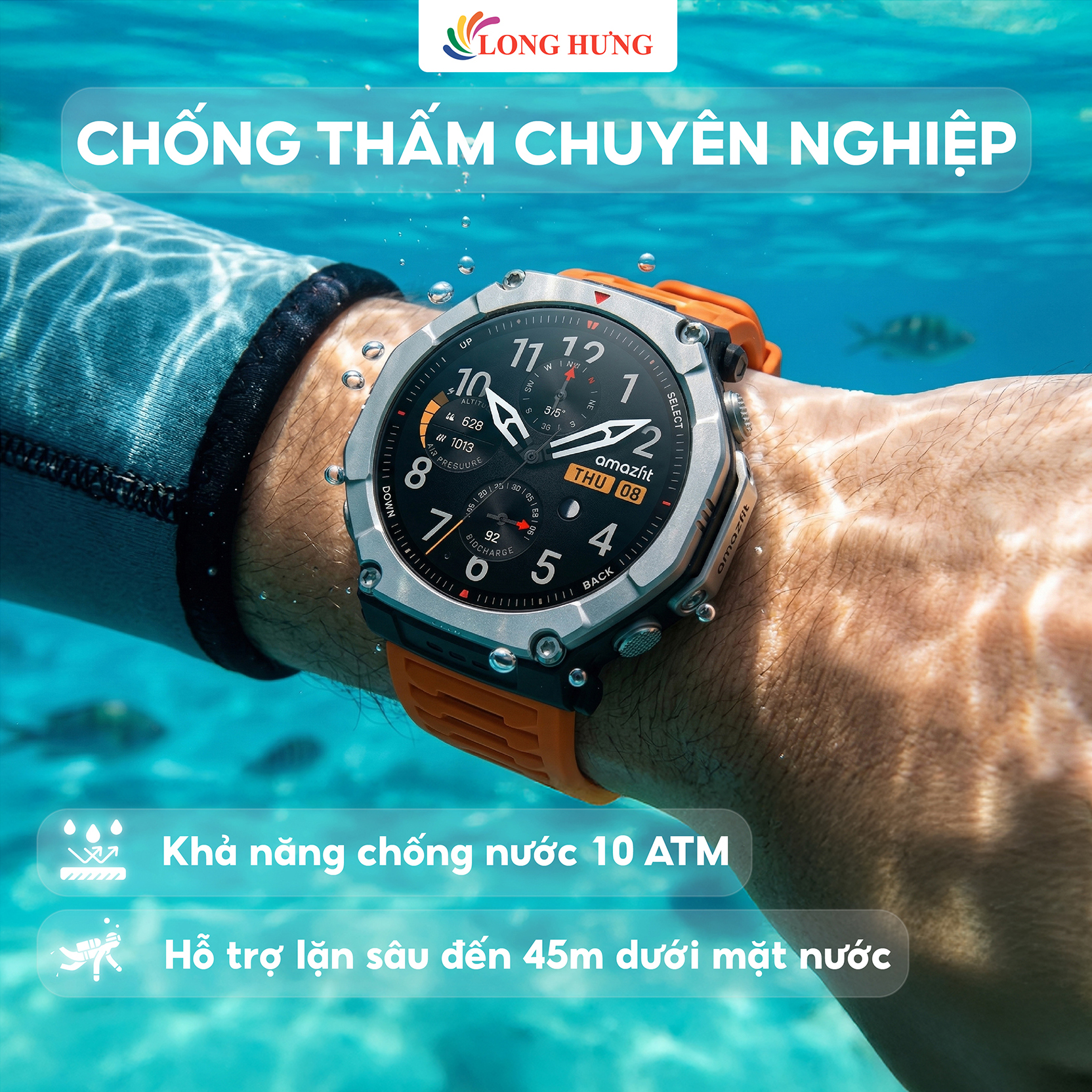 Đồng hồ thông minh Amazfit T-Rex Ultra 2 A2550 - Hàng chính hãng