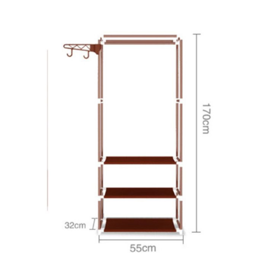 Kệ treo quần áo đa năng 3 tầng (Giao màu ngẫu nhiên)