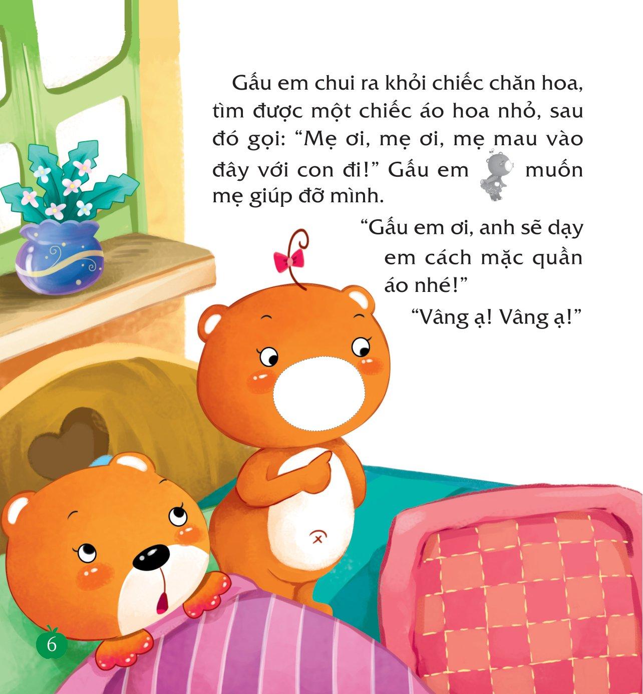 Sách Dán Hình Dạy Trẻ Thói Quen Tốt - Tớ Biết Tự Mặc Quần Áo