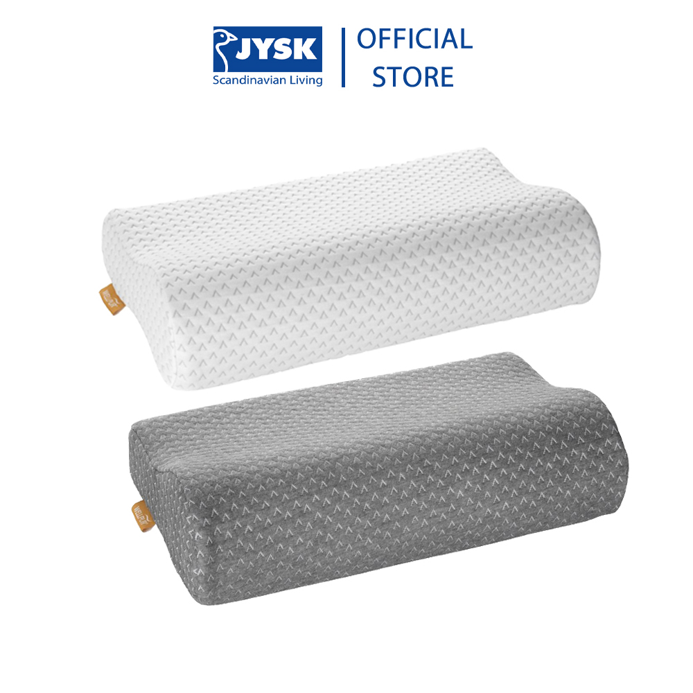 Ruột gối mút hoạt tính | JYSK Wellpur Voss | 30x50x10/7cm | màu xám